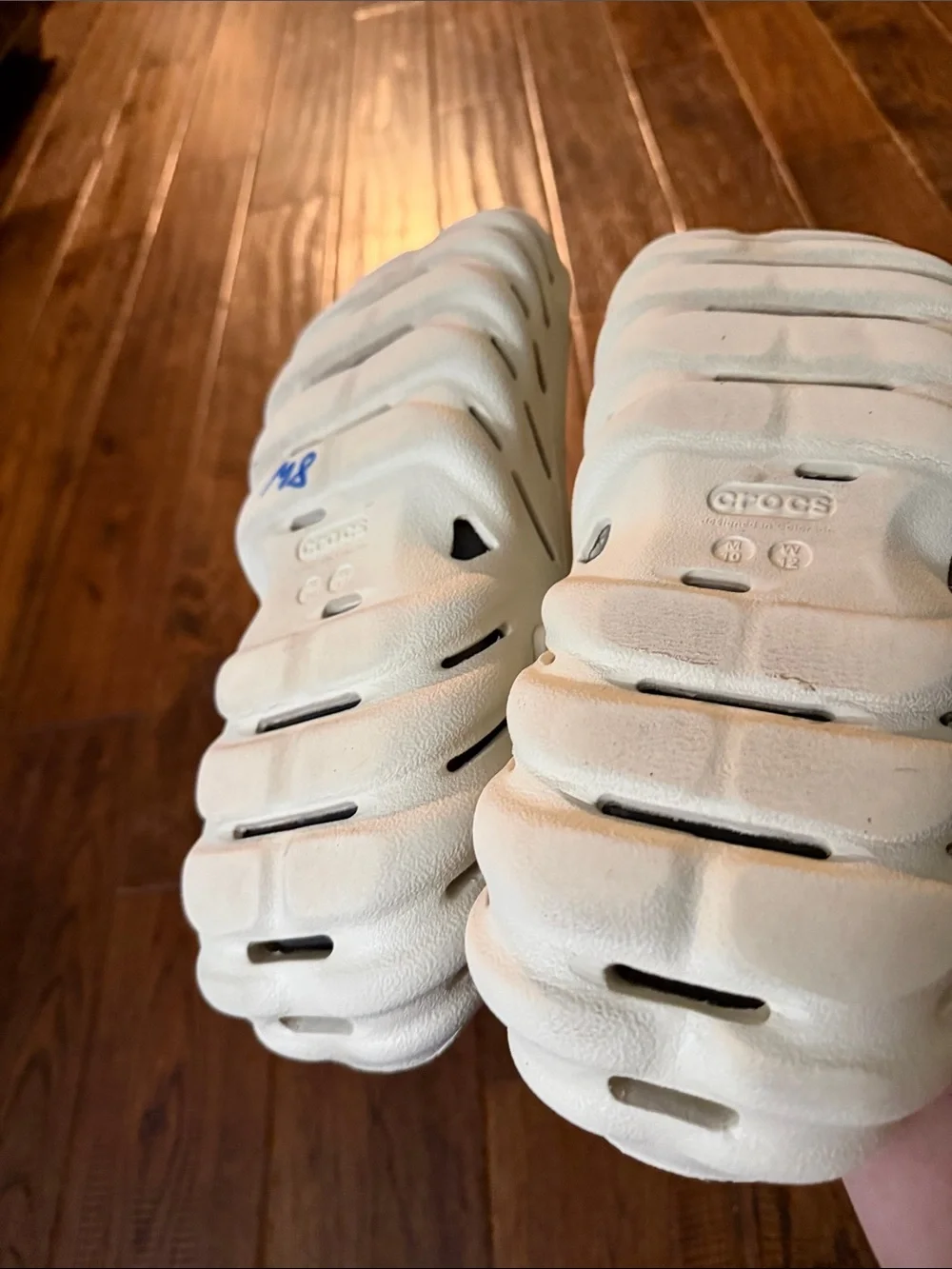 CROCS ECHO CLOG BONE/BLACK UNISEX Men’s Size 10 W/12